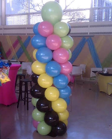 Colorful Balloon Column Decor