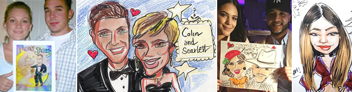 Valentines Caricature Artist Drawings